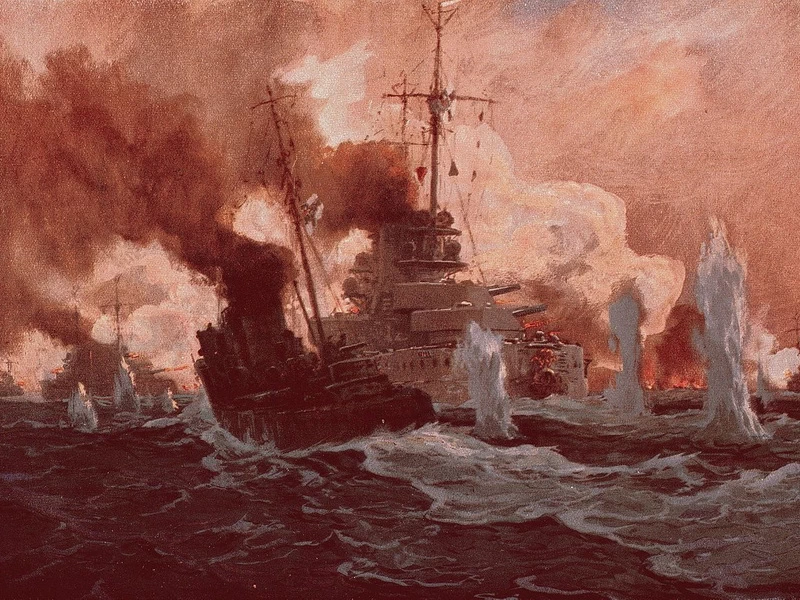 1857-Hans Bohrdt - La battaglia navale di Lowestoft del 25 aprile 1916